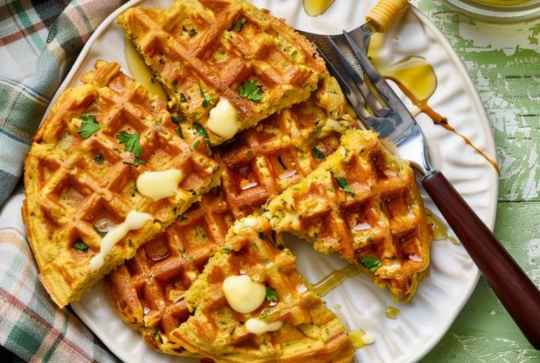 Cheddar and Herb Chaffle