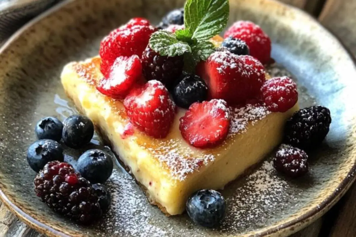 Baked Yogurt Custard Toast