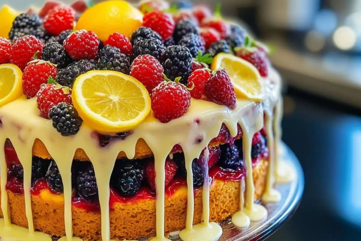 Lemon Berry Firecracker Cake