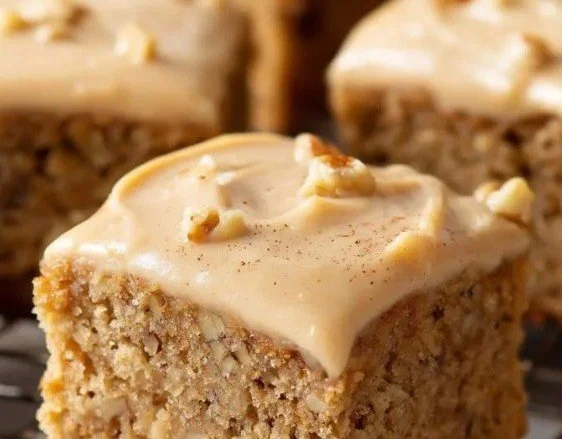 Delicious homemade banana bread brownies on a plate