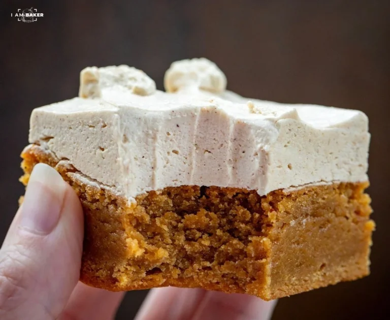 Delicious gingerbread ermine dessert topped with cream and spices