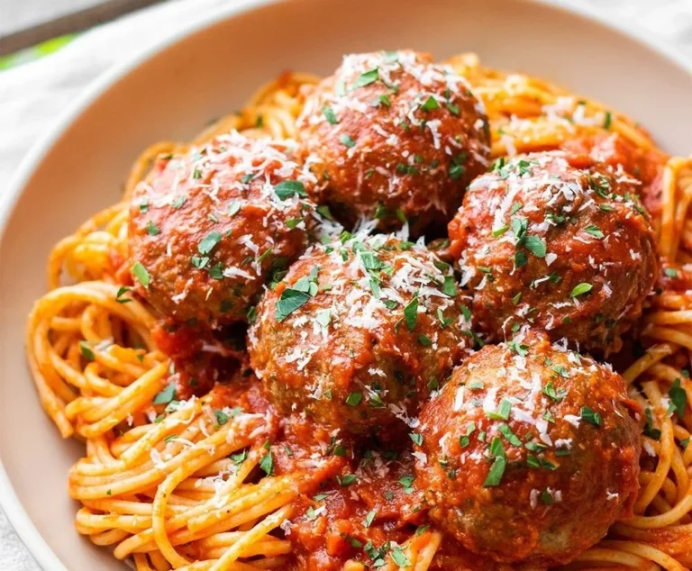 Melt-in-your-mouth Italian meatballs served with marinara sauce
