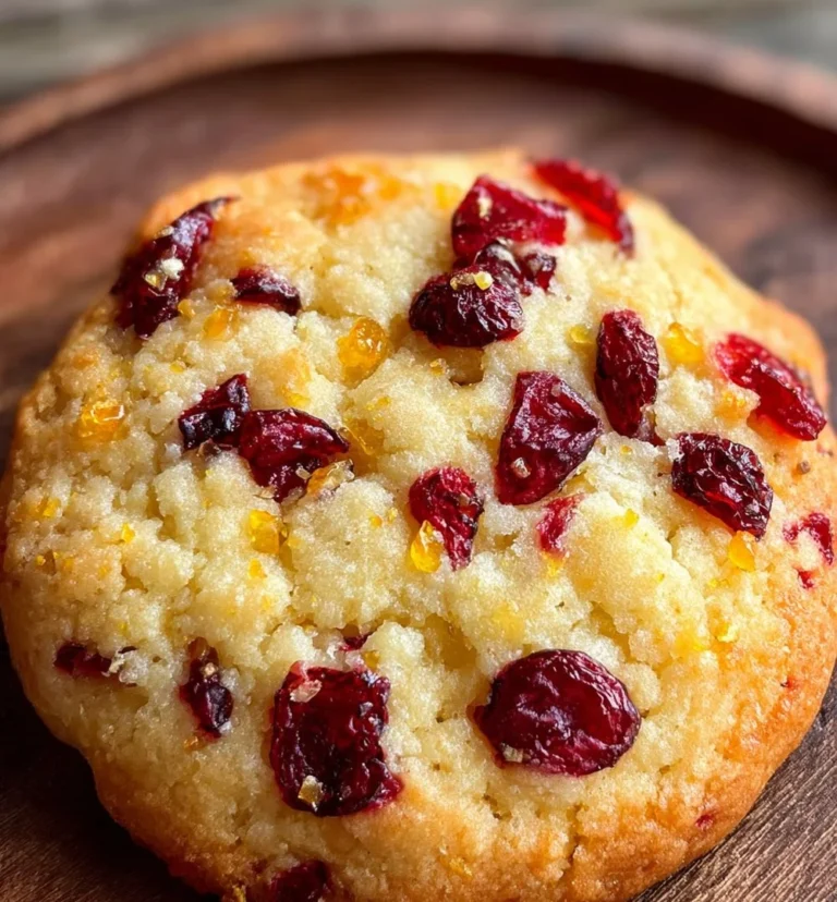 Delicious soft and chewy orange cranberry cookies on a plate