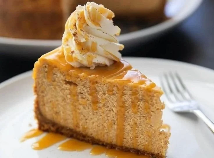 Pumpkin cheesecake made without a water bath, perfect fall dessert